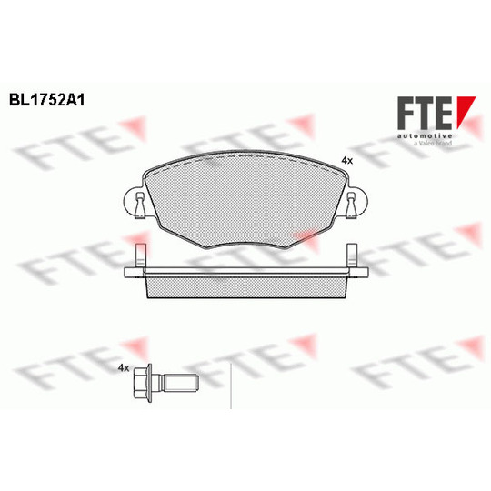 BL1752A1 - Brake Pad Set, disc brake 