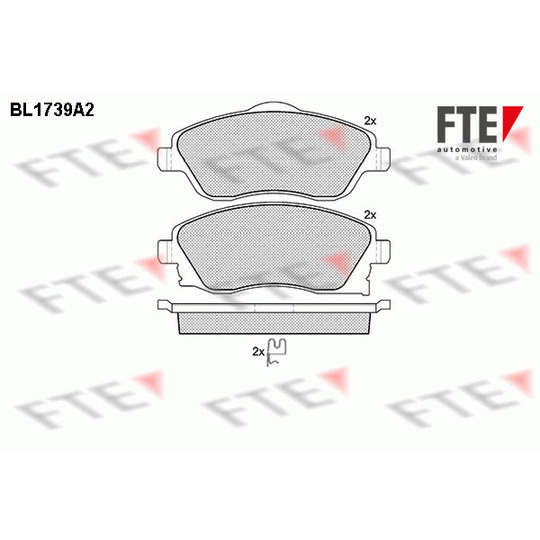 BL1739A2 - Brake Pad Set, disc brake 