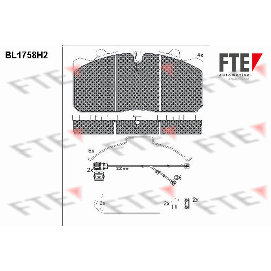 BL1758H2 - Brake Pad Set, disc brake 
