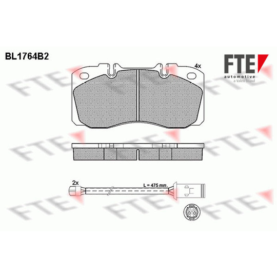 BL1764B2 - Brake Pad Set, disc brake 