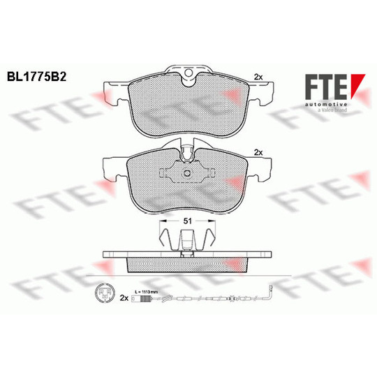 BL1775B2 - Brake Pad Set, disc brake 