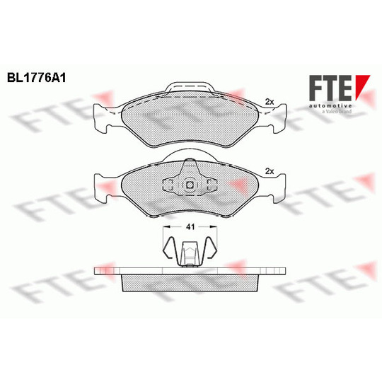 BL1776A1 - Brake Pad Set, disc brake 