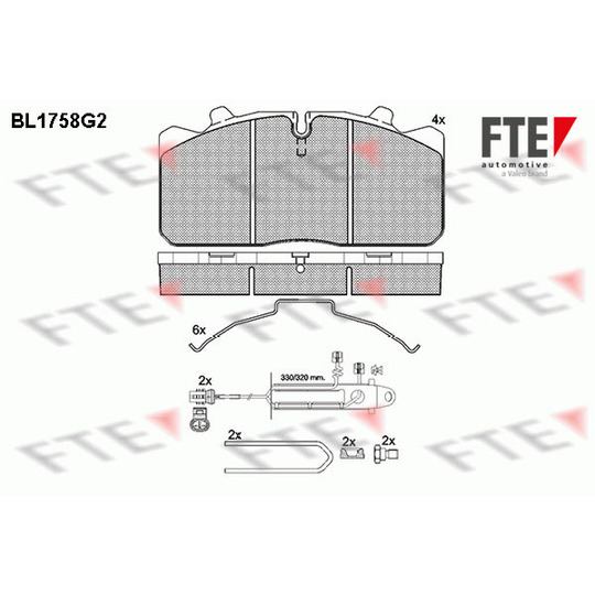 BL1758G2 - Brake Pad Set, disc brake 