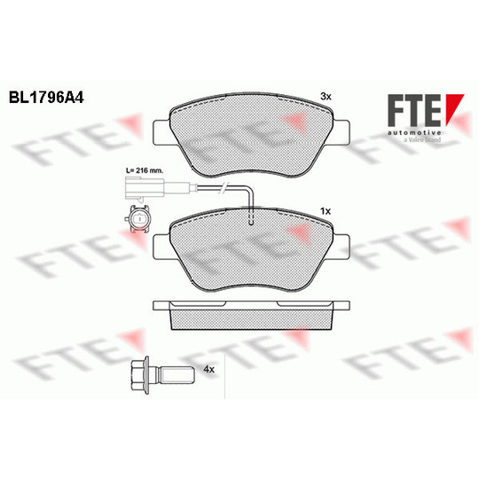 BL1796A4 - Brake Pad Set, disc brake 