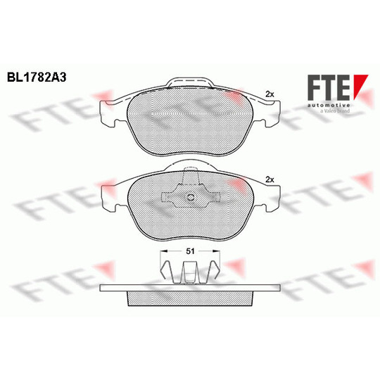 BL1782A3 - Brake Pad Set, disc brake 