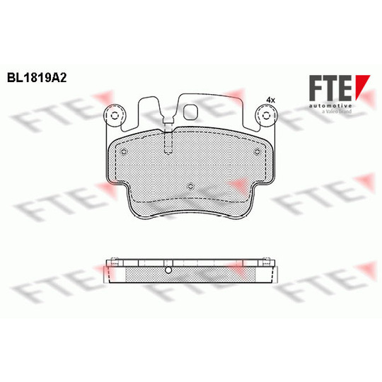 BL1819A2 - Brake Pad Set, disc brake 