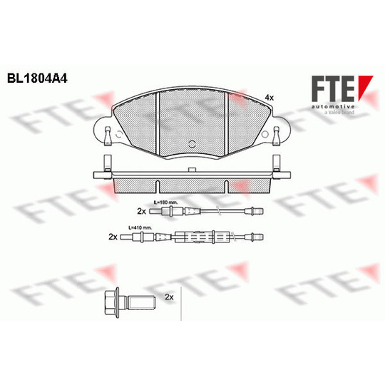 BL1804A4 - Brake Pad Set, disc brake 