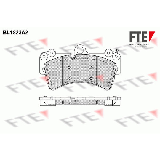 BL1823A2 - Brake Pad Set, disc brake 