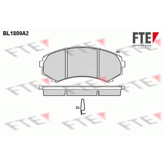 BL1809A2 - Brake Pad Set, disc brake 