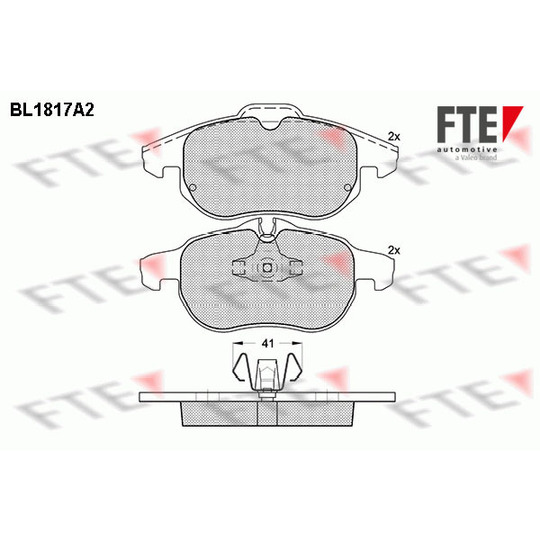 BL1817A2 - Brake Pad Set, disc brake 