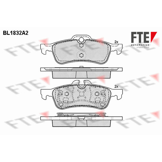 BL1832A2 - Brake Pad Set, disc brake 