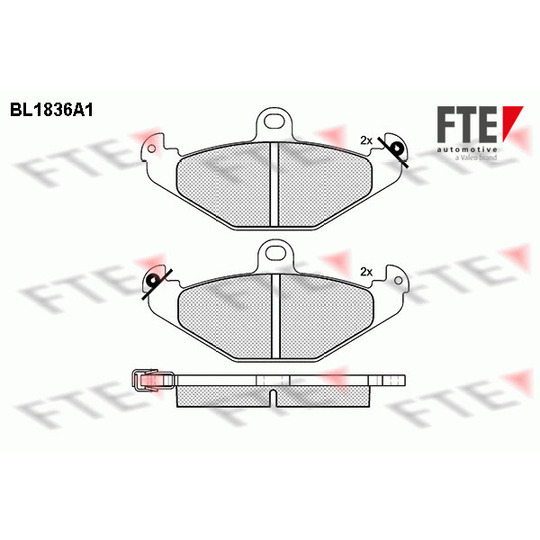 BL1836A1 - Brake Pad Set, disc brake 