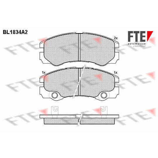 BL1834A2 - Brake Pad Set, disc brake 