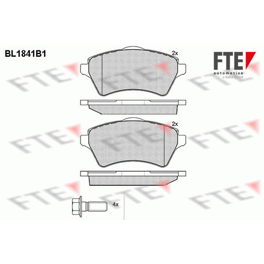 BL1841B1 - Brake Pad Set, disc brake 