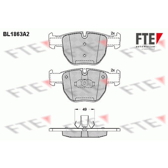 BL1863A2 - Brake Pad Set, disc brake 