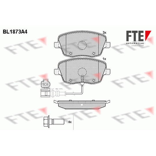 BL1873A4 - Brake Pad Set, disc brake 
