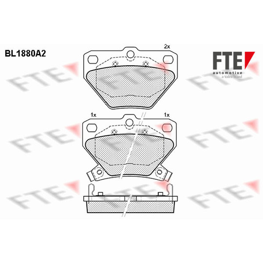 BL1880A2 - Brake Pad Set, disc brake 