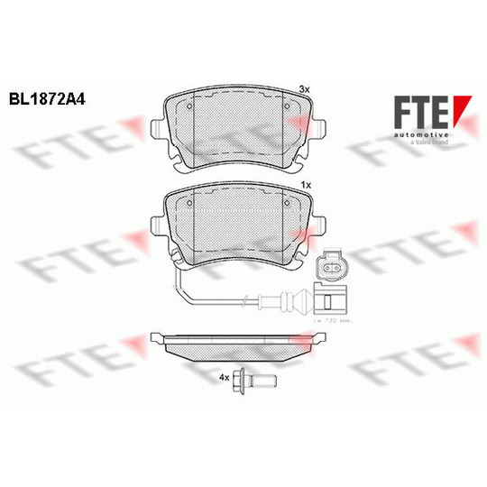 BL1872A4 - Brake Pad Set, disc brake 