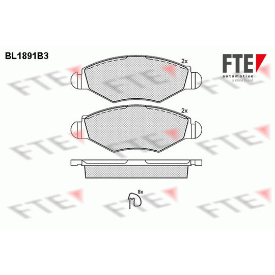 BL1891B3 - Brake Pad Set, disc brake 