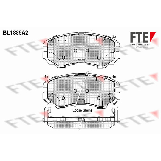 BL1885A2 - Brake Pad Set, disc brake 