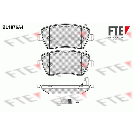 BL1876A4 - Brake Pad Set, disc brake 
