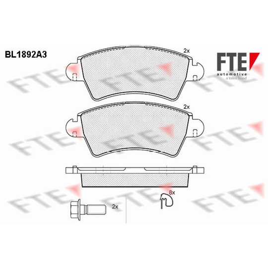 BL1892A3 - Brake Pad Set, disc brake 