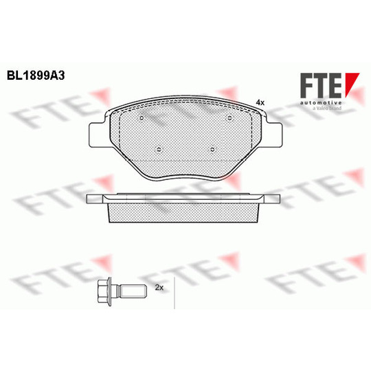 BL1899A3 - Brake Pad Set, disc brake 