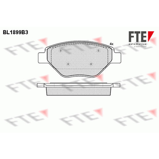 BL1899B3 - Brake Pad Set, disc brake 