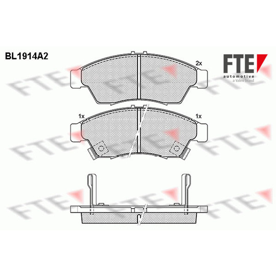 BL1914A2 - Brake Pad Set, disc brake 