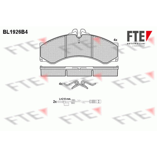 BL1926B4 - Brake Pad Set, disc brake 