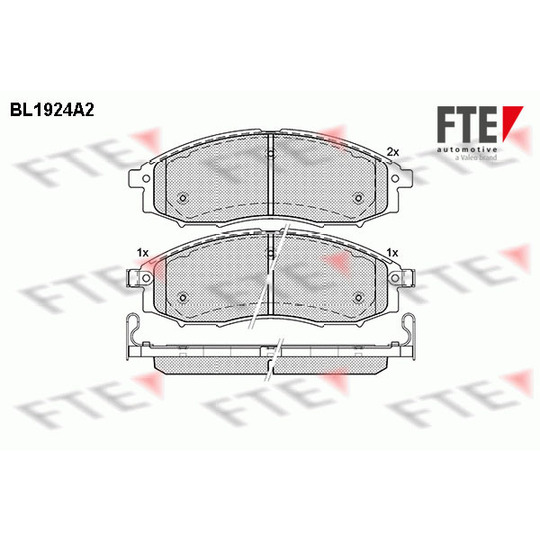BL1924A2 - Brake Pad Set, disc brake 