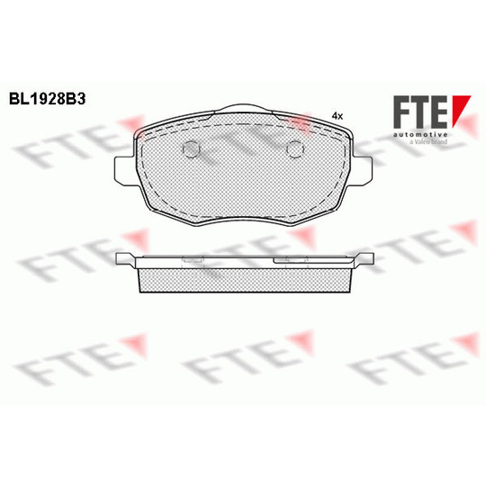 BL1928B3 - Brake Pad Set, disc brake 