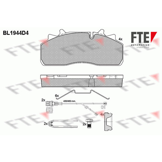 BL1944D4 - Brake Pad Set, disc brake 