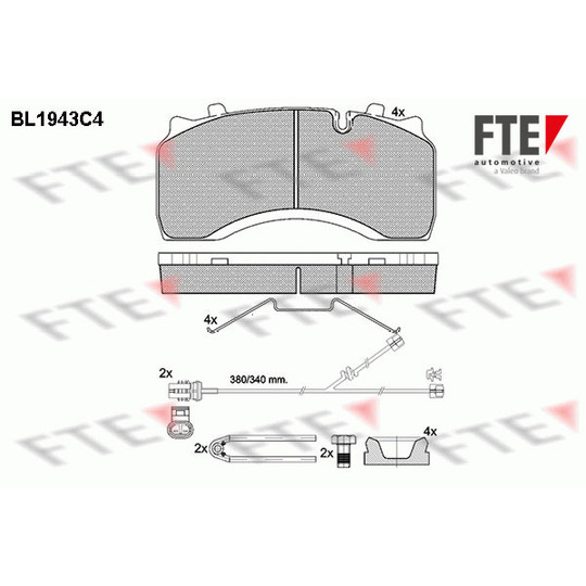 BL1943C4 - Brake Pad Set, disc brake 