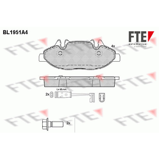 BL1951A4 - Brake Pad Set, disc brake 