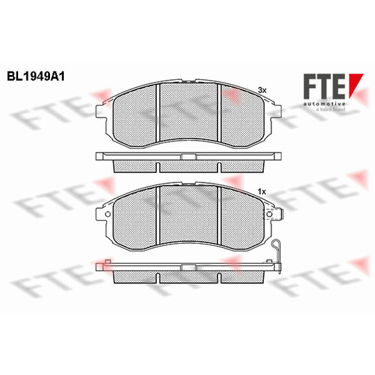 BL1949A1 - Brake Pad Set, disc brake 