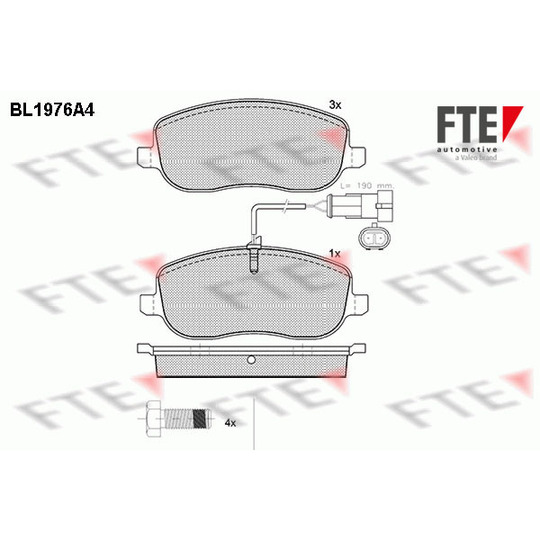 BL1976A4 - Brake Pad Set, disc brake 