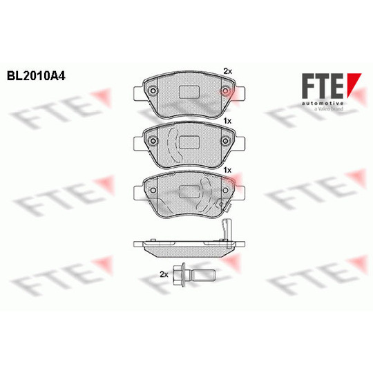 BL2010A4 - Brake Pad Set, disc brake 