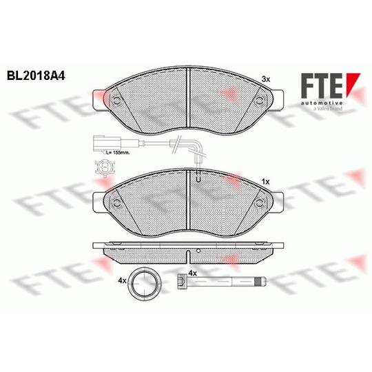 BL2018A4 - Brake Pad Set, disc brake 