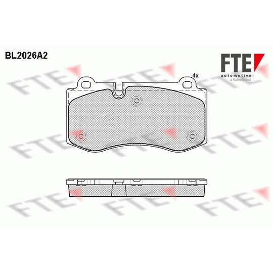 BL2026A2 - Brake Pad Set, disc brake 