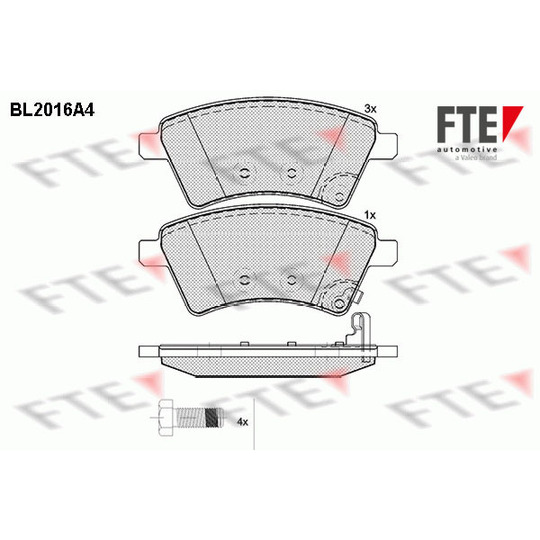 BL2016A4 - Brake Pad Set, disc brake 