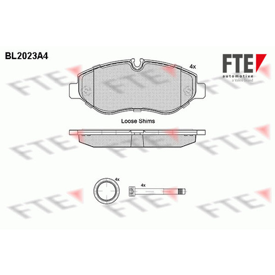 BL2023A4 - Brake Pad Set, disc brake 