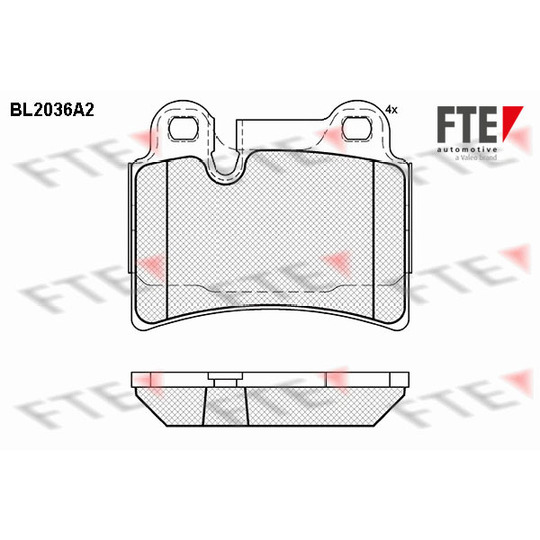 BL2036A2 - Brake Pad Set, disc brake 
