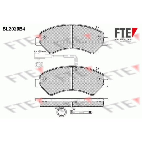 BL2020B4 - Brake Pad Set, disc brake 