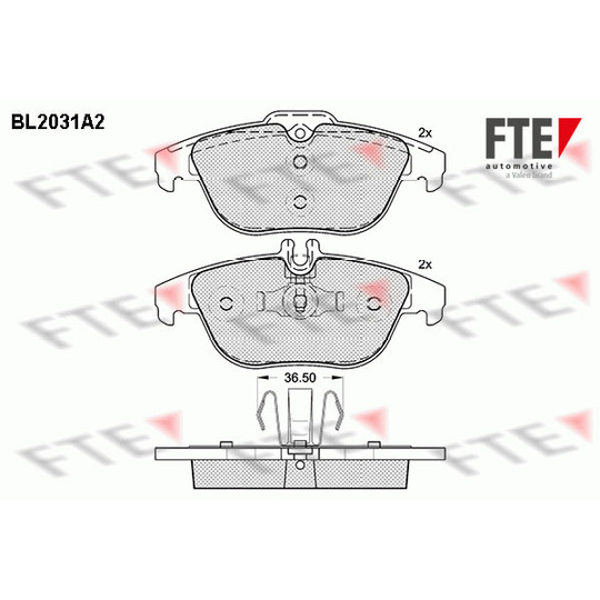 BL2031A2 - Brake Pad Set, disc brake 