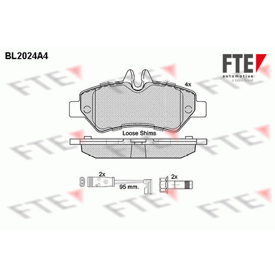 BL2024A4 - Brake Pad Set, disc brake 