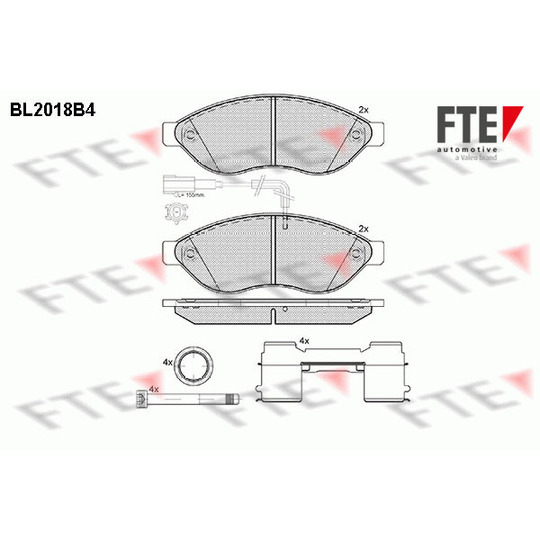 BL2018B4 - Brake Pad Set, disc brake 
