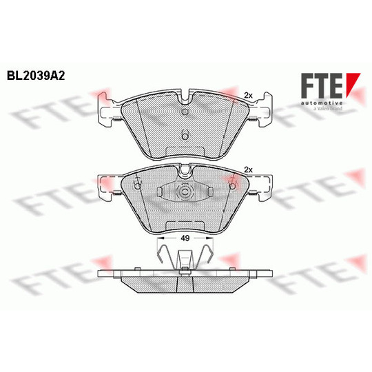 BL2039A2 - Brake Pad Set, disc brake 