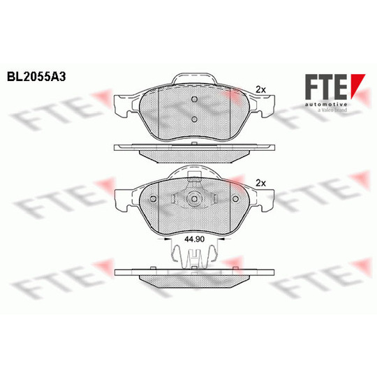 BL2055A3 - Brake Pad Set, disc brake 