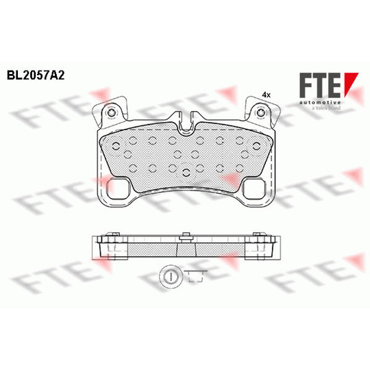 BL2057A2 - Brake Pad Set, disc brake 